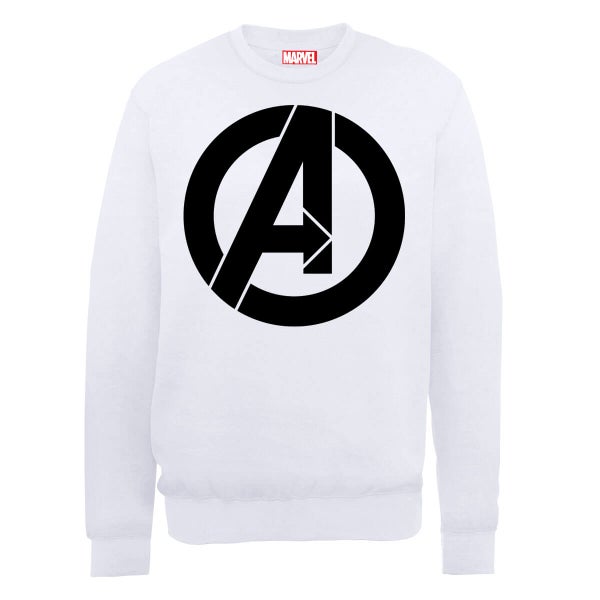 Sweat Homme Marvel Avengers Assemble - Logo Simple - Blanc