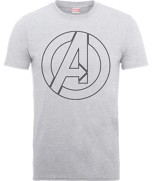 Marvel Avengers Assemble Outline Logo T-shirt - Grijs