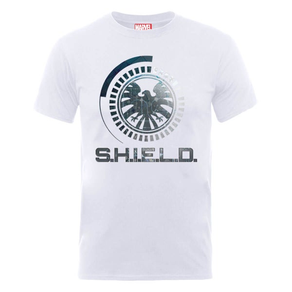 Marvel Avengers Assemble Shield Badge T-Shirt - White
