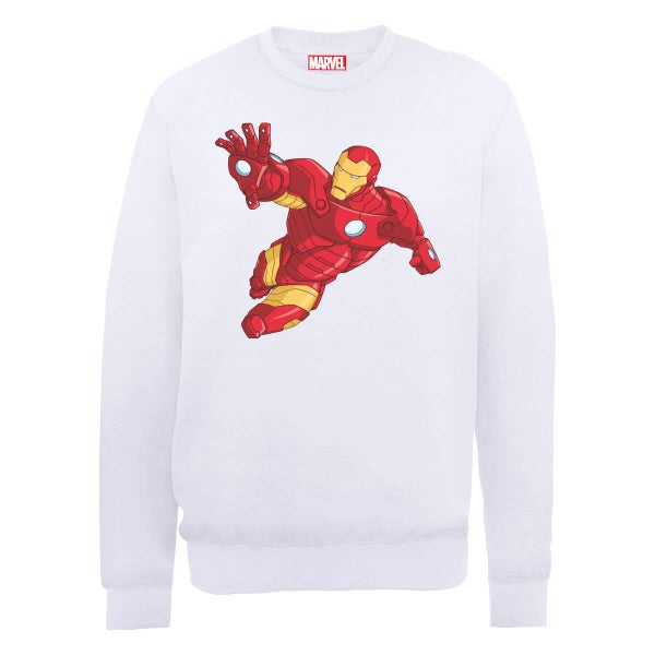 Sweat Homme Marvel Avengers Assemble - Iron Man Simple - Blanc