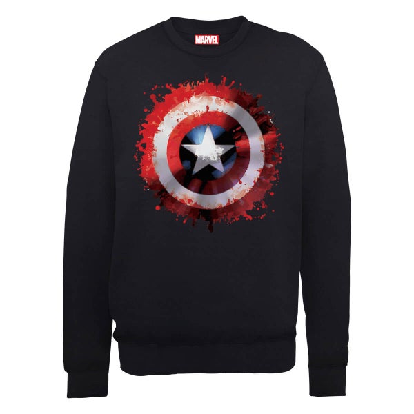 Marvel Avengers Assemble Captain America Art Shield Sweatshirt - Black