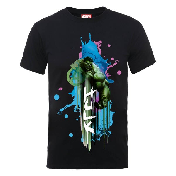 Marvel Avengers Assemble Hulk Art Burst T-shirt - Zwart