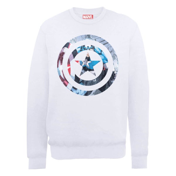 Marvel Avengers Assemble Captain America Sweatshirt - White