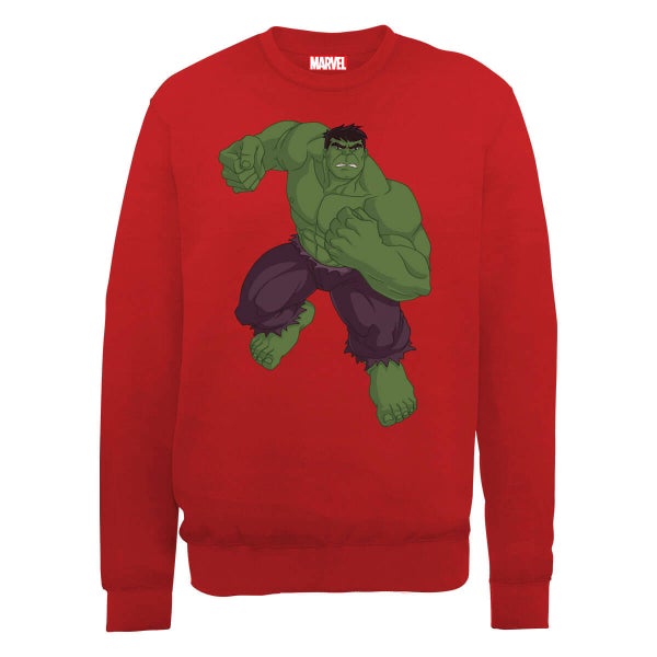 Marvel Avengers Assemble Hulk Pose Sweatshirt - Red