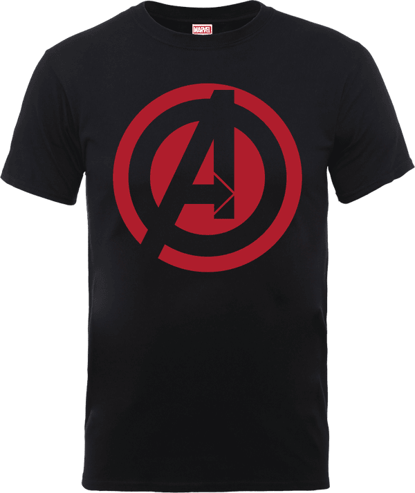 Marvel Avengers Assemble Rood Logo T-shirt - Zwart