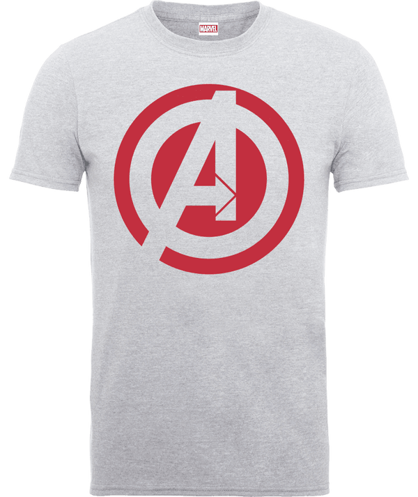 Marvel Avengers Assemble Captain America Logo T-Shirt - Grey