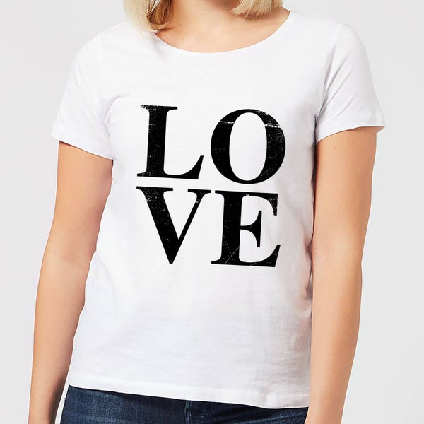 Love Textured Women's T-Shirt - White