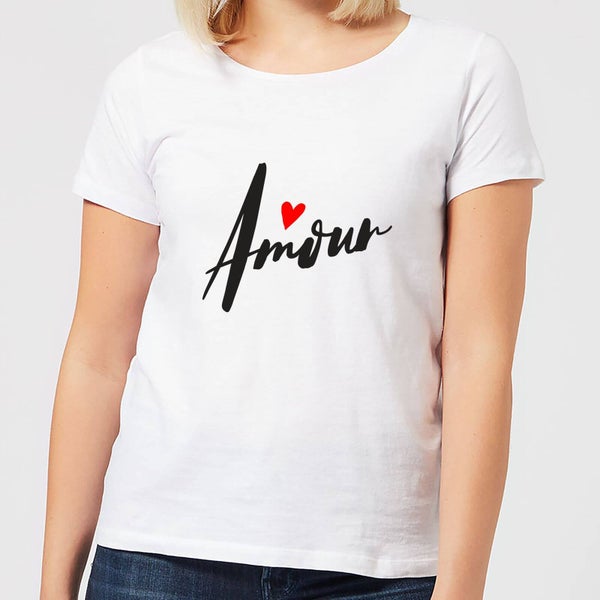 T-Shirt Femme Amour Script - Blanc