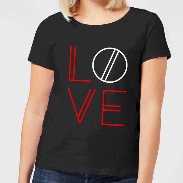 T-Shirt Femme Love Géométrique - Noir