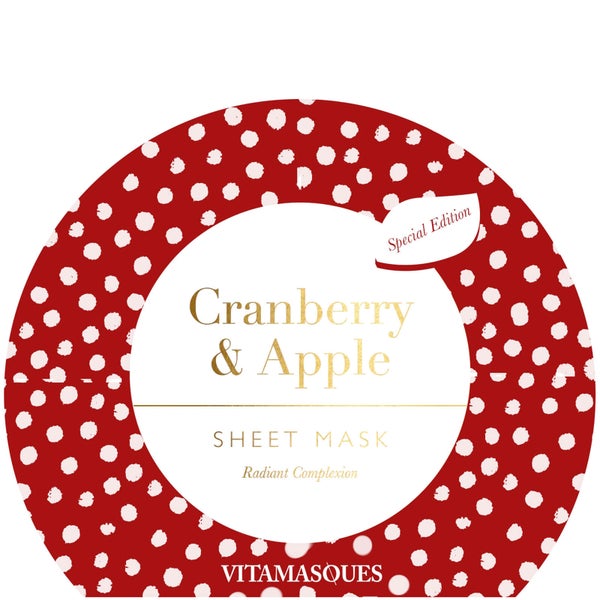 Vitamasques Cranberry and Apple Sheet Mask -kasvonaamio 20ml