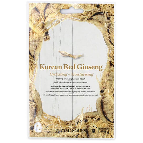 Vitamasques Korean Red Ginseng Sheet Mask maseczka w płachcie 20 ml