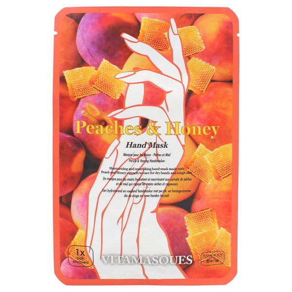 Vitamasques Peach and Honey Hand Mask -käsinaamio 2 x 13g