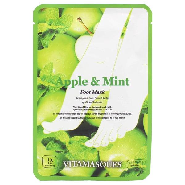 Vitamasques Apple and Mint Foot Masks -jalkanaamiot 2 x 16g