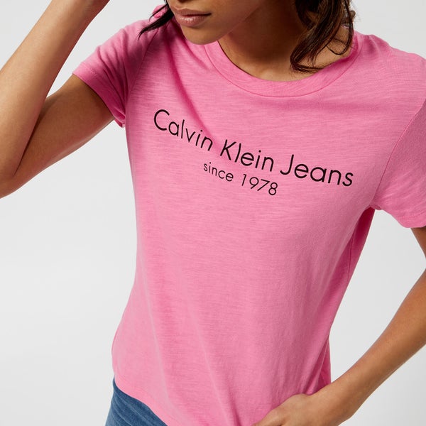 Calvin Klein Women's Tamar CK Jeans T-Shirt - Pink