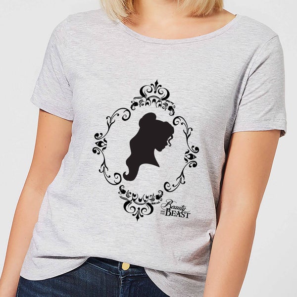 Disney Belle en het Beest Belle Silhouet Dames T-shirt - Grijs