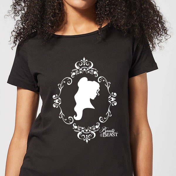 T-Shirt Femme Silhouette Belle - La Belle et la Bête (Disney) - Noir