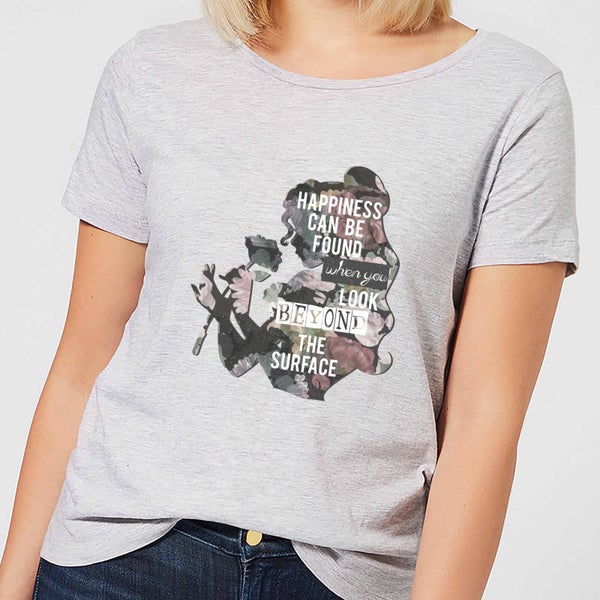 T-Shirt Femme Happiness - La Belle et la Bête (Disney) - Gris