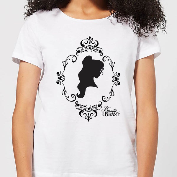 Disney Die Schöne und das Biest Belle Silhouette Damen T-Shirt - Weiß
