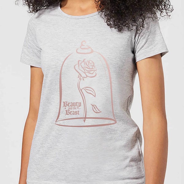 Disney Belle en het Beest De Magische Roos Dames T-shirt - Grijs