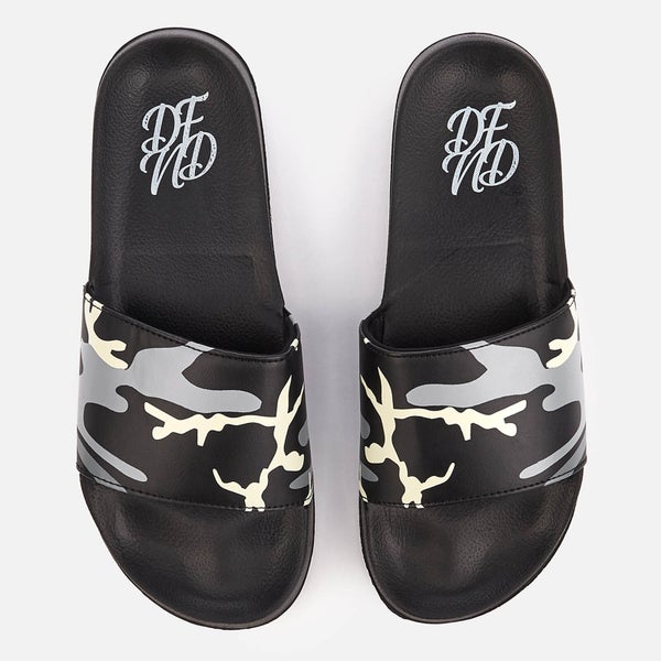 DFND Men's Ealing Sliders - Black Camo