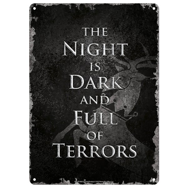 Game Of Thrones (Night Dark) Small Tin Sign