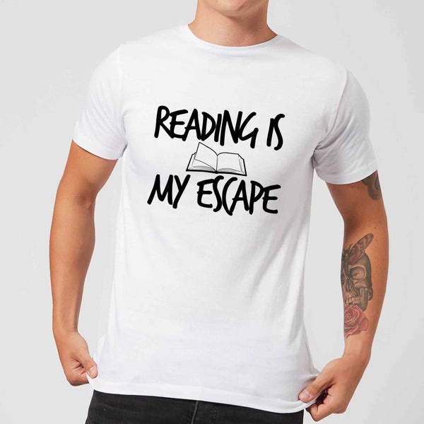 T-Shirt Homme Reading Is My Escape - Blanc