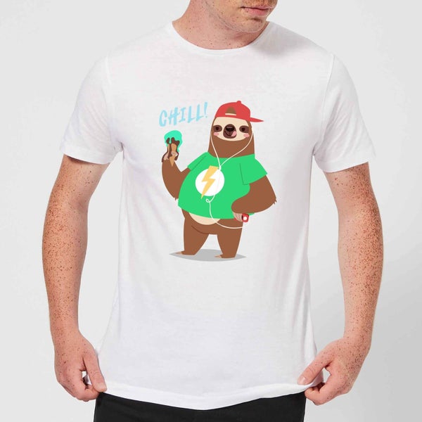 T-Shirt Homme Sloth Chill - Blanc