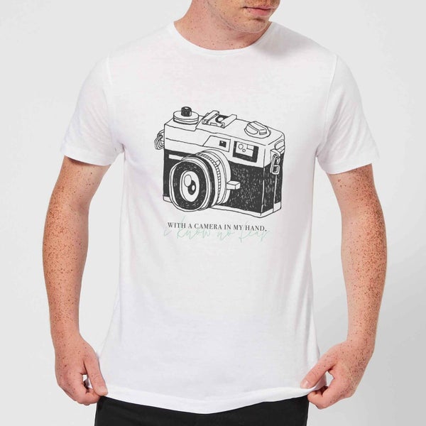 T-Shirt Homme With A Camera In My Hand, I Know No Fear - Blanc