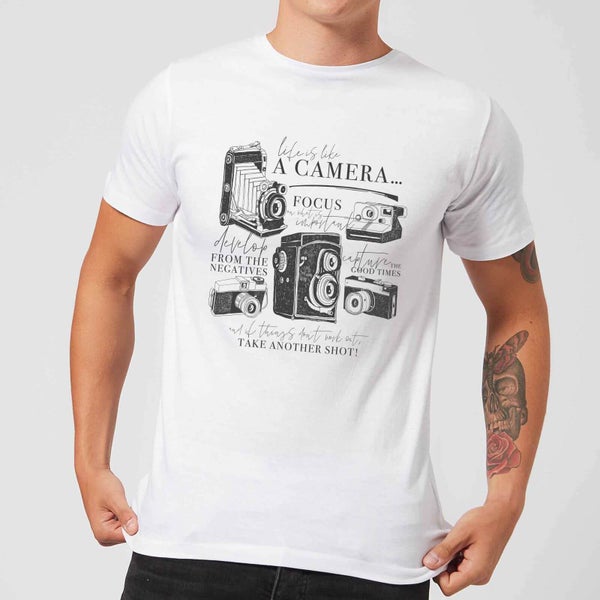 Life Is Like A Camera T-shirt - Wit