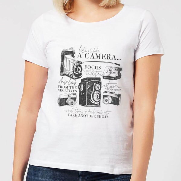 T-Shirt Femme Life Is Like A Camera - Blanc