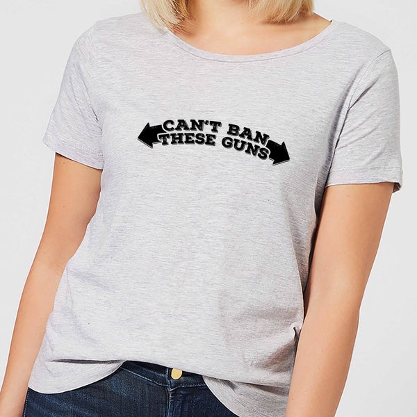 Can't Ban These Guns Dames T-shirt - Grijs