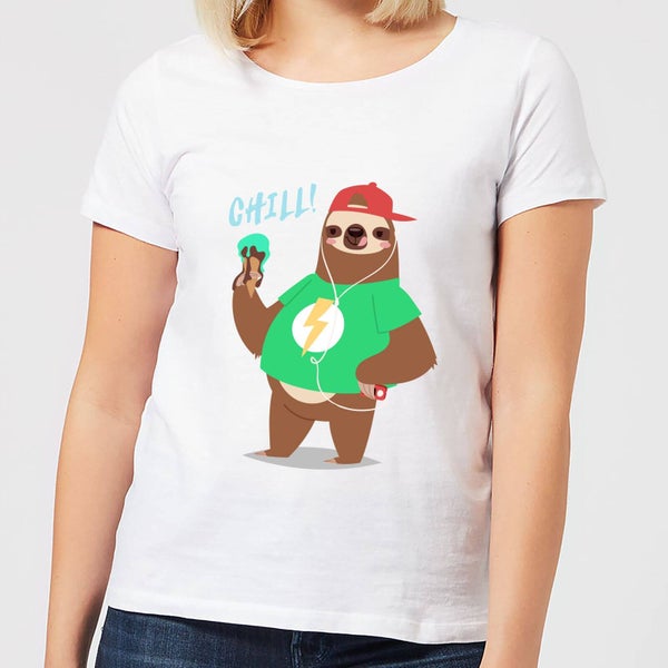 Sloth Chill Dames T-shirt - Wit