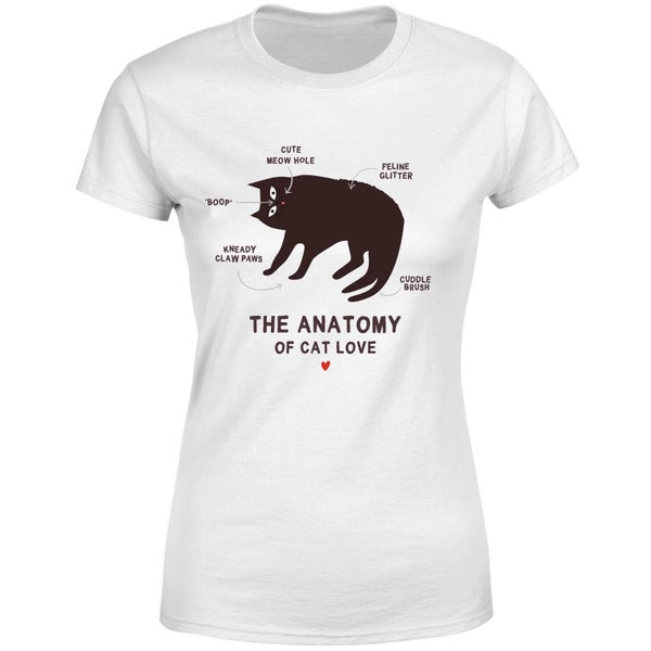 The Anatomy Of Cat Love Dames T-shirt - Wit