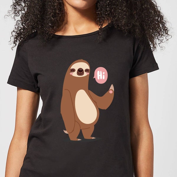 Sloth Hi Dames T-shirt - Zwart