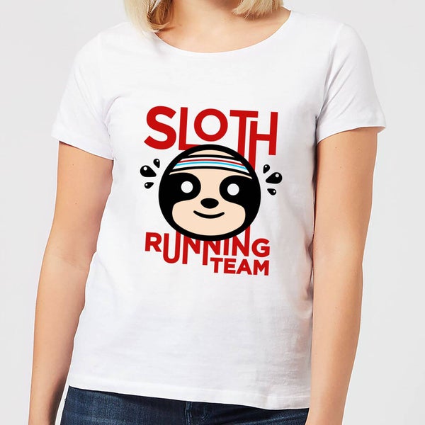 T-Shirt Femme Sloth Running Team - Blanc