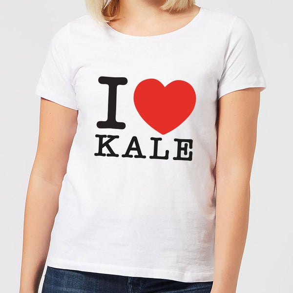 I Heart Kale Dames T-shirt - Wit