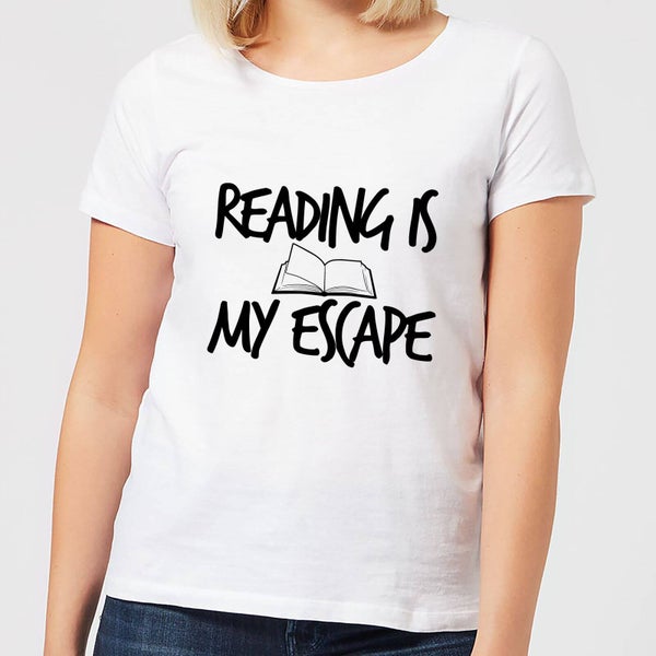 T-Shirt Femme Reading Is My Escape - Blanc