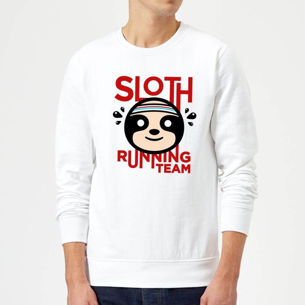 Sweat Homme Sloth Running Team - Blanc