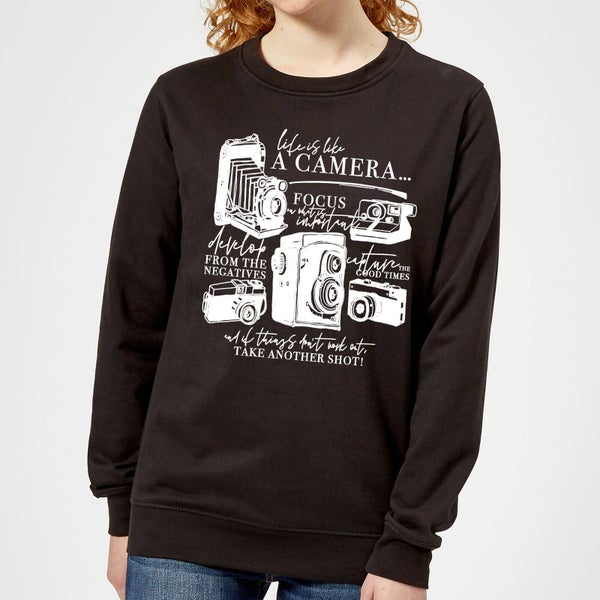 Life Is Like A Camera Women's Sweatshirt - Black