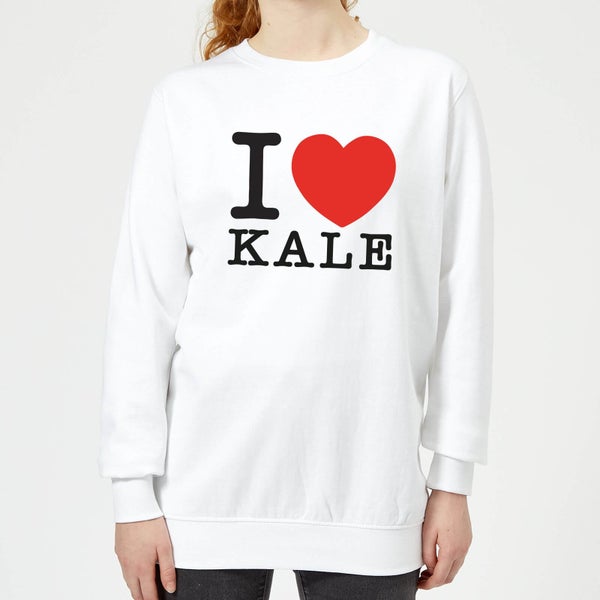 I Heart Kale Women's Sweatshirt - White