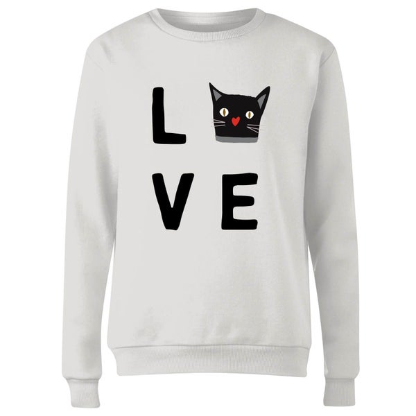 Cat Love Women's Sweatshirt - White