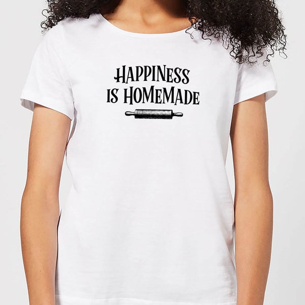 Happiness Is Homemade Dames T-shirt - Wit