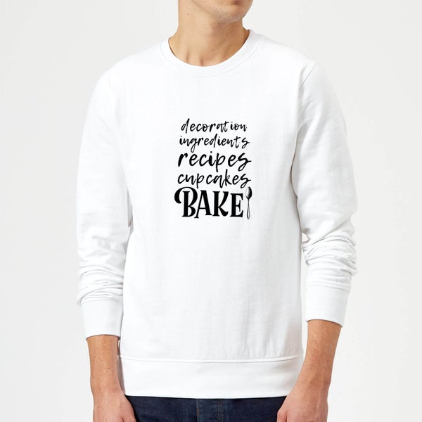 Baking Words Sweatshirt - White