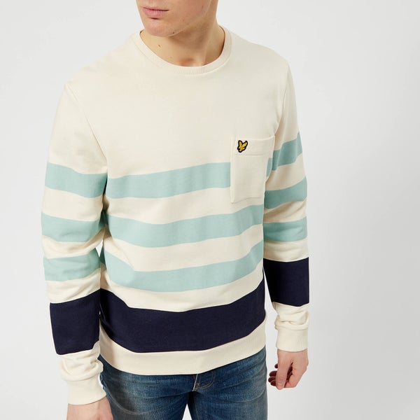 Lyle & Scott Men's Stripe Sweatshirt - Seashell White