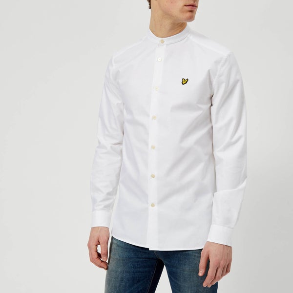 Lyle & Scott Men's Grandad Collar Shirt - White