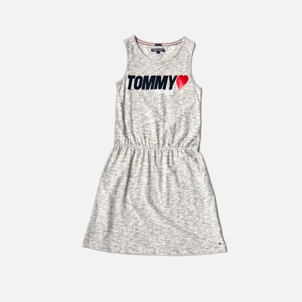 Tommy Hilfiger Girls' Preppy Knit Dress - Modern Grey Heather