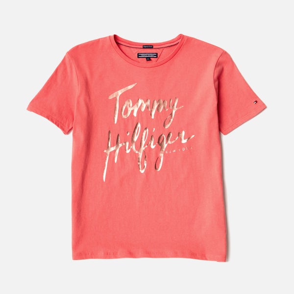 Tommy Hilfiger Girls' Ame T-Shirt - Spiced Coral