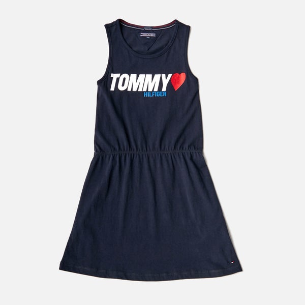Tommy Hilfiger Girls' Preppy Knit Dress - Black Iris