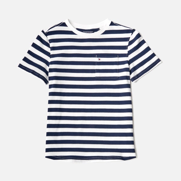Tommy Hilfiger Boys' Ame Bright Piqué Stripe T-Shirt - Black Iris