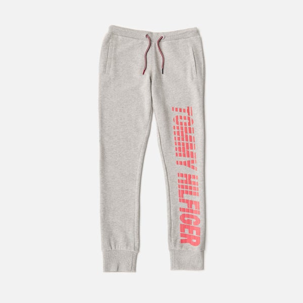 Tommy Hilfiger Girls' Ame Big Logo Sweatpants - Light Grey Heather